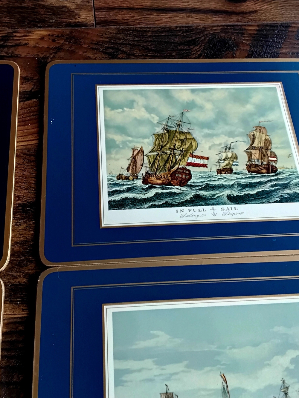 Vintage Pimpernel Acrylic Placemats Of Clipper Ships. Nautical. Set of 9 - Picture 9 of 13